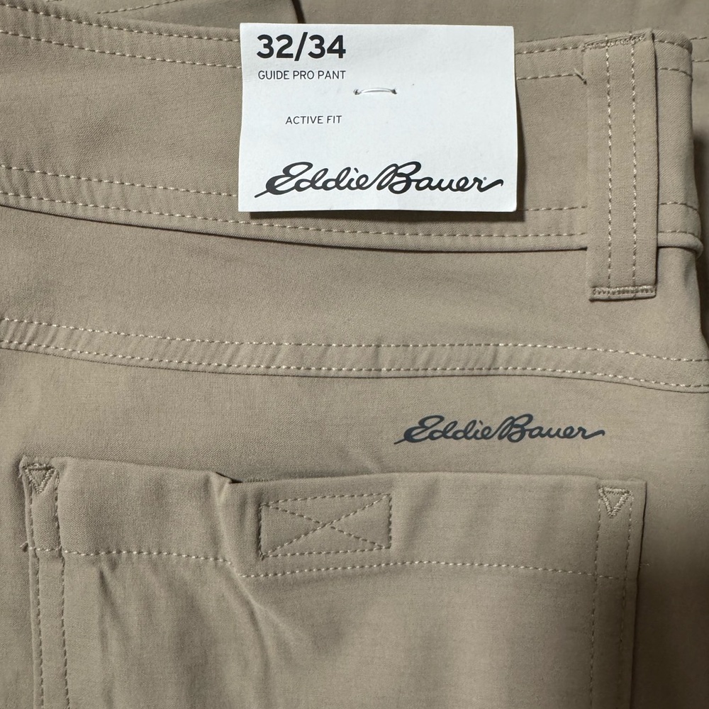 Eddie Bauer Tan Cargo Pants Outdoor Adventure Essential - Picture 5 of 6